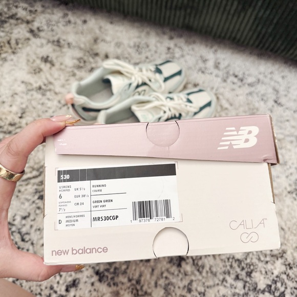 New Balance X Calia 530 Sneakers in Green/Pink - Picture 7 of 7